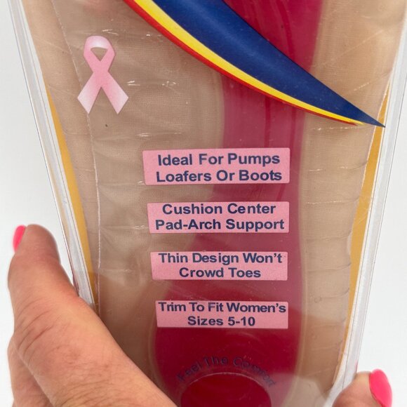 For Her Comfort Insoles Clear Gel for Pumps Loafers Boots Arch Support Size 5-10 - Picture 2 of 4